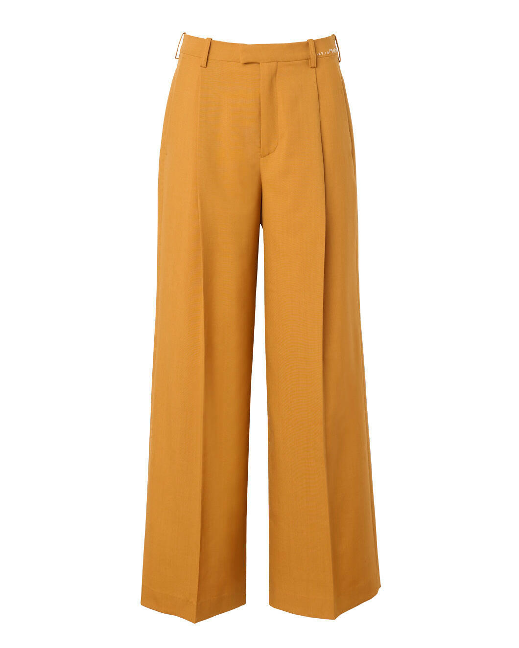 Black tropical wool tailored trousers