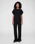 Anine Bing Jollie Top Black on figure front