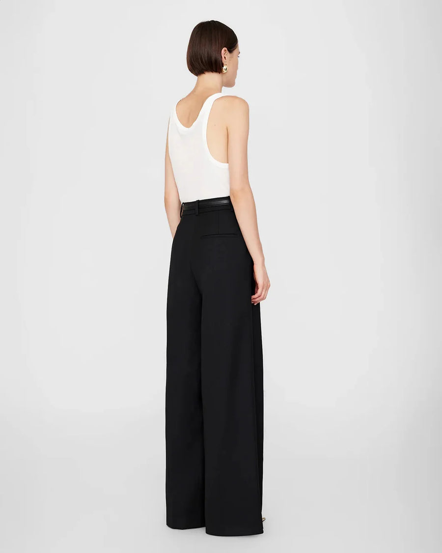 ANINE BING Lou Trouser Black on figure back