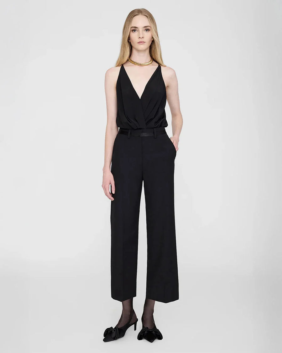 Anine Bing Louisa Trouser Black on figure front