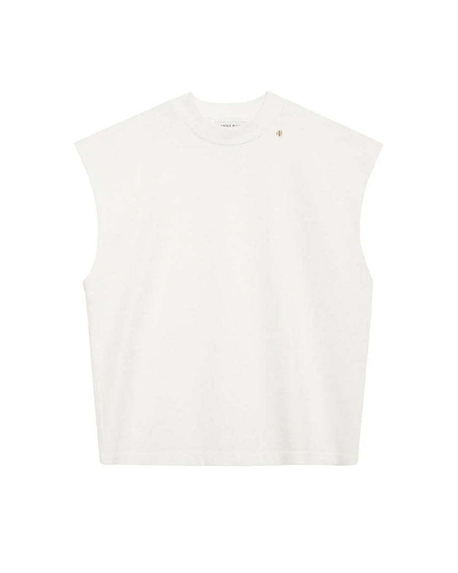 anine bing auburn tee ivory white