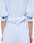 ANOTHER TOMORROW Shirt Dress light blue on figure back detail