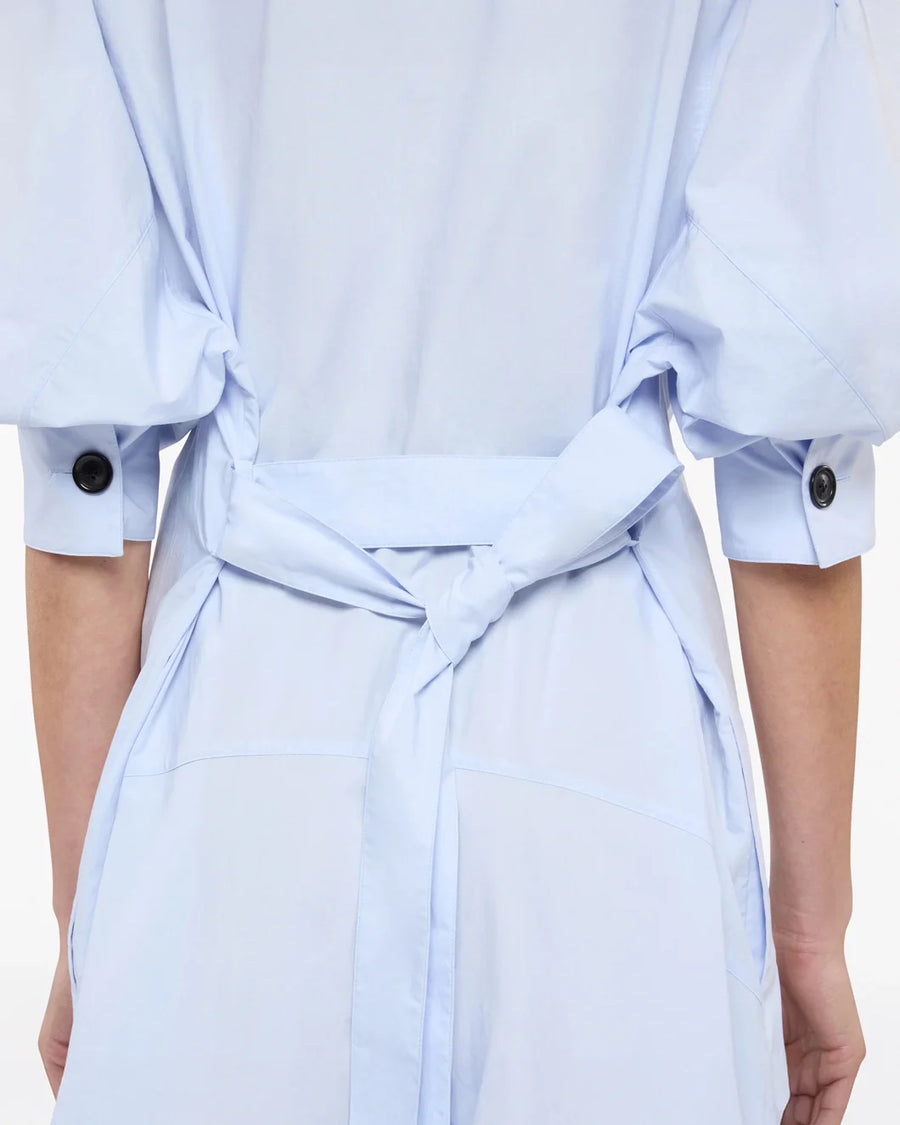 ANOTHER TOMORROW Shirt Dress light blue on figure back detail