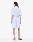 ANOTHER TOMORROW Shirt Dress light blue on figure back