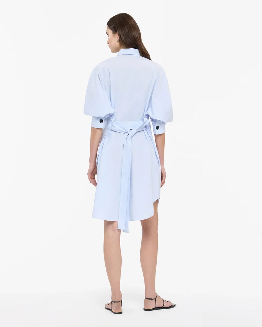 ANOTHER TOMORROW Shirt Dress light blue on figure back