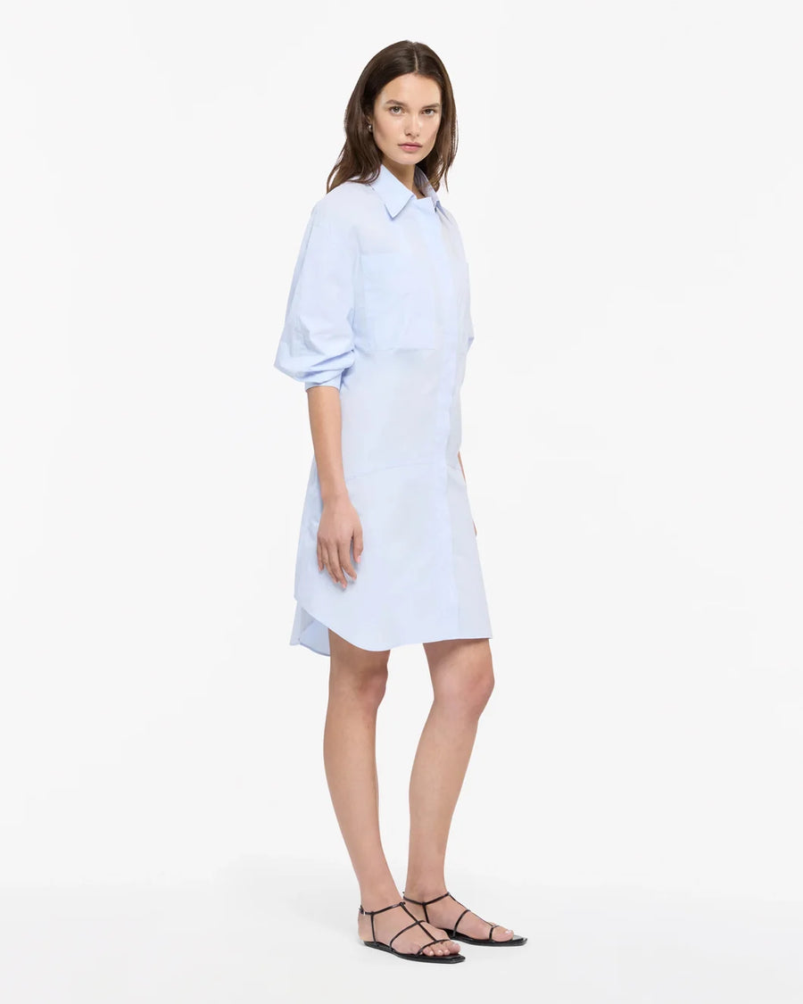 ANOTHER TOMORROW Shirt Dress light blue on figure side