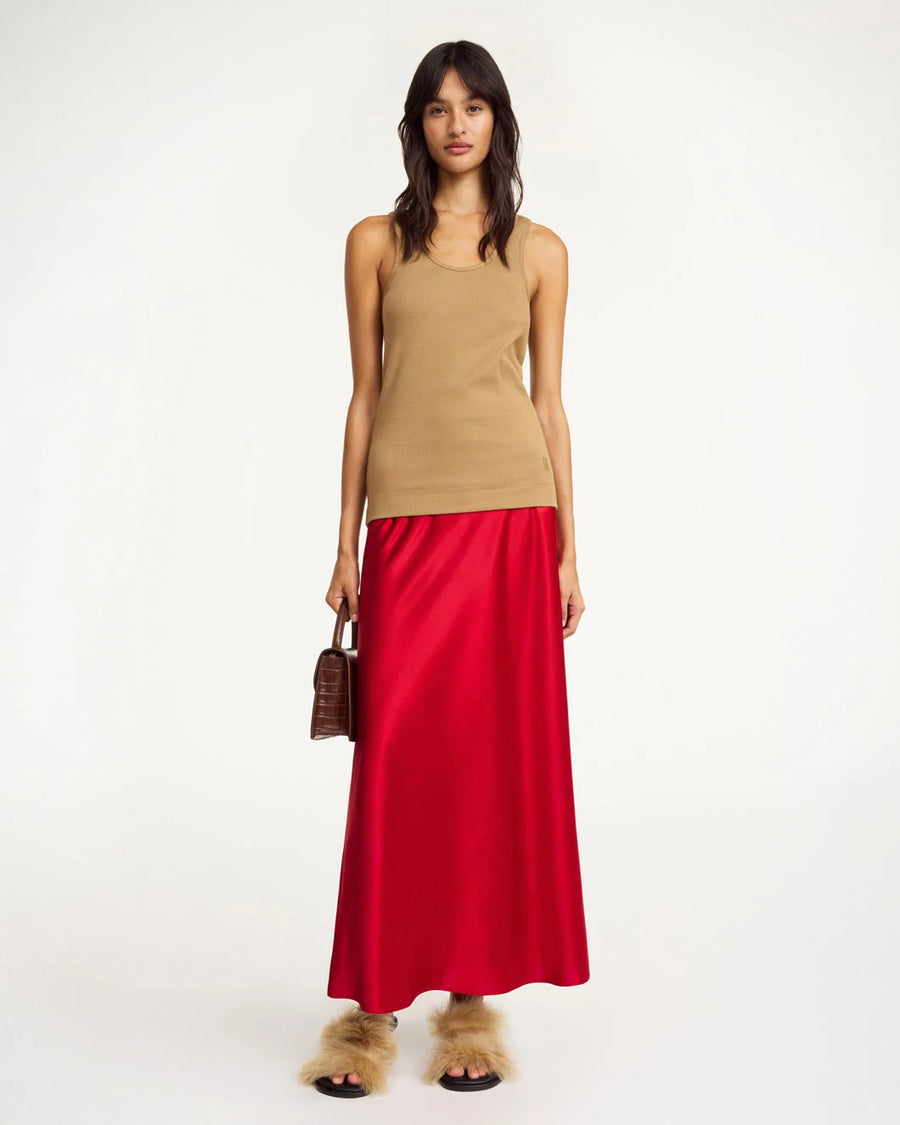 BY MALENE BIRGER Boshan Skirt Dark Chilli on figure front