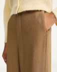 BY MALENE BIRGER Campione Wide Leg Trouser Light Brown detail