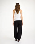 by malene birger carlien high waisted trouser black on figure back