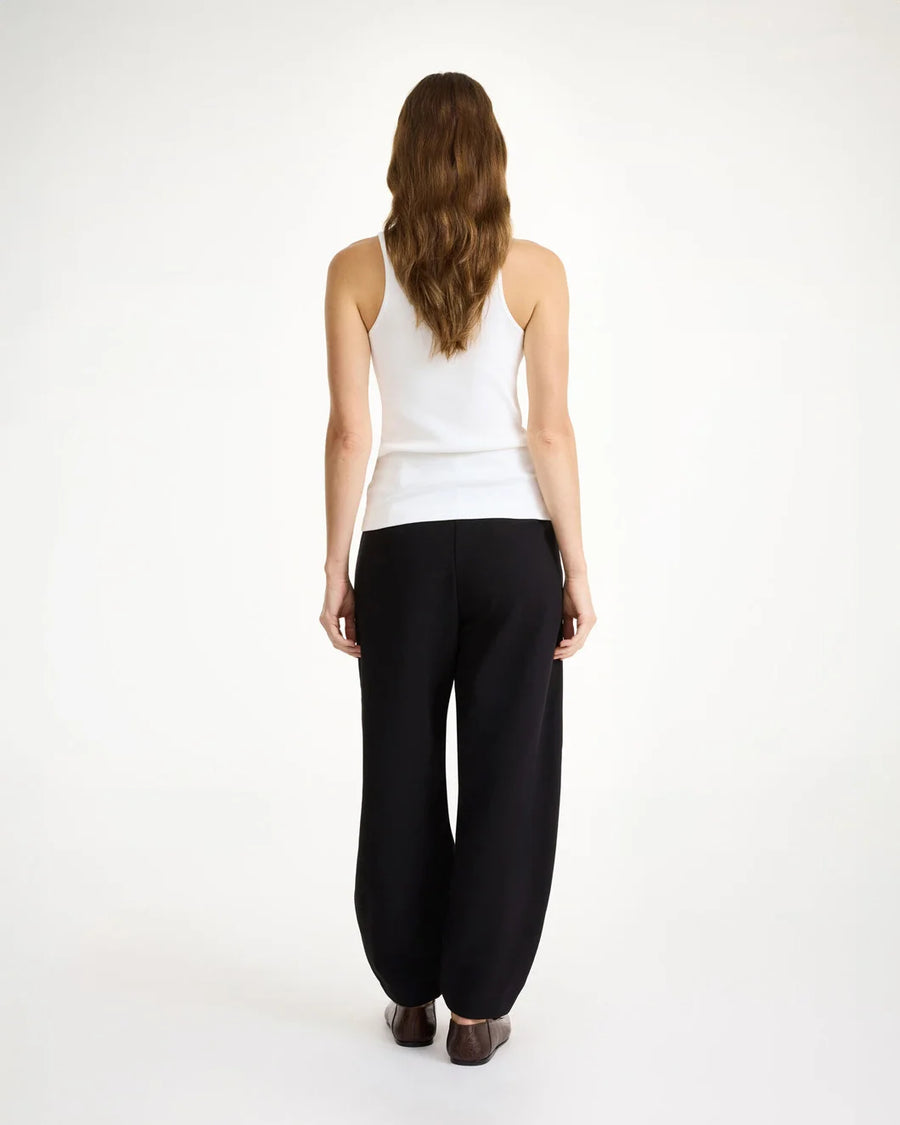 by malene birger carlien high waisted trouser black on figure back