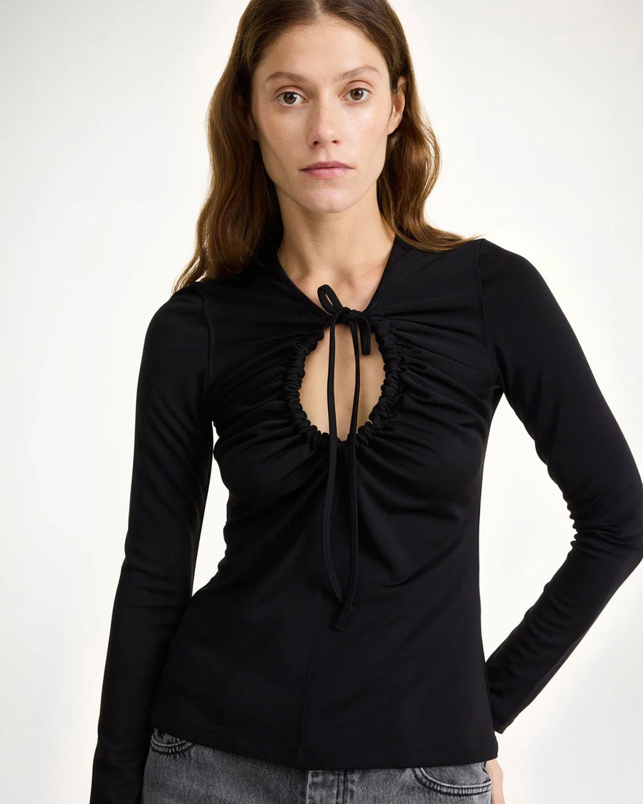  BY MALENE BIRGER Derja Blouse Black on figure front detail