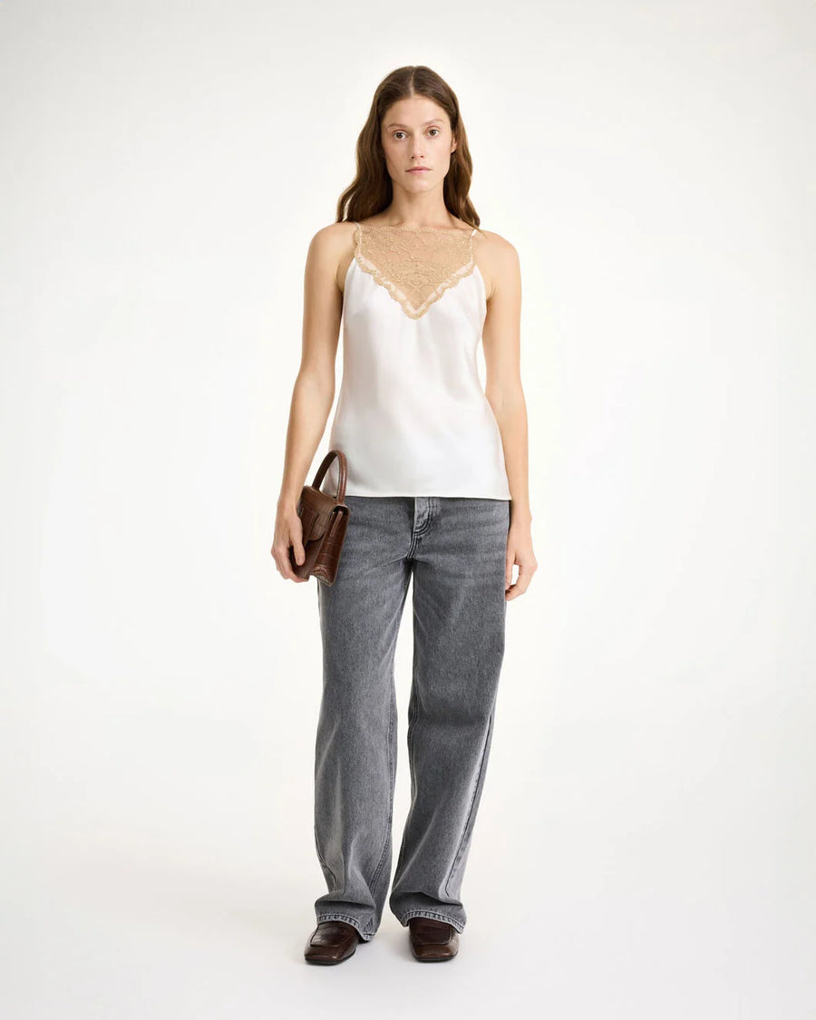  BY MALENE BIRGER Leeba Top in Soft White on figure front