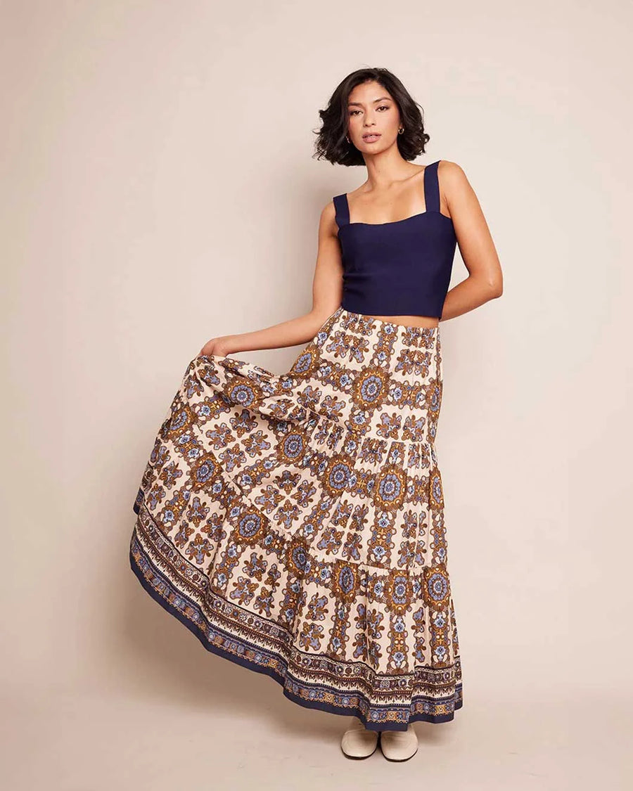 cara cara melanie skirt rita print on figure front