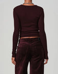 CITIZENS Bina Crewneck burgundy on figure back