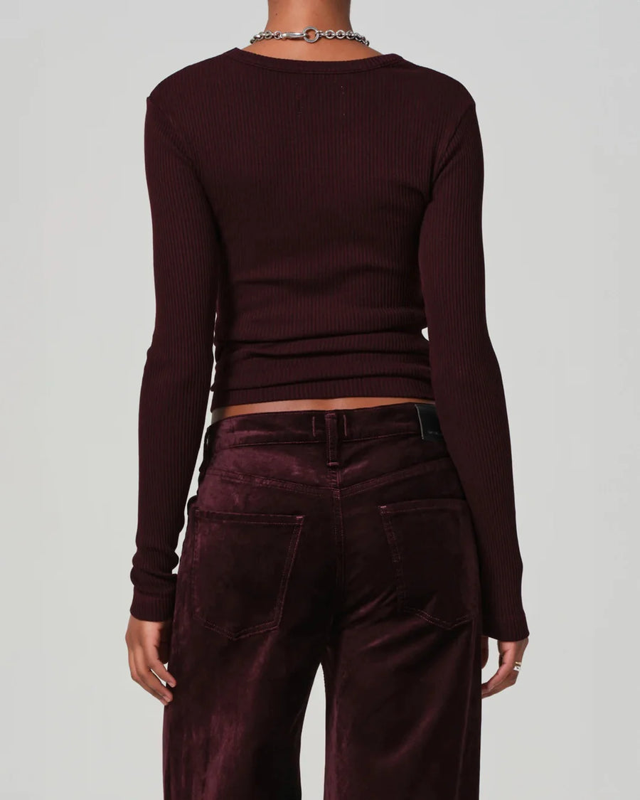 CITIZENS Bina Crewneck burgundy on figure back