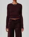 CITIZENS Bina Crewneck burgundy on figure front