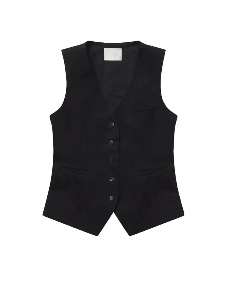 CITIZENS Jasmin Long Vest Black