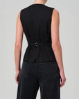 CITIZENS Jasmin Long Vest Black on figure back