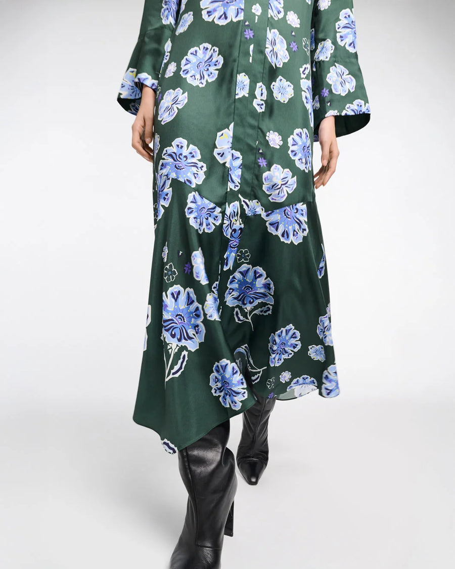 Dorothee Schumacher Big Garden Dress Green on figure front detail