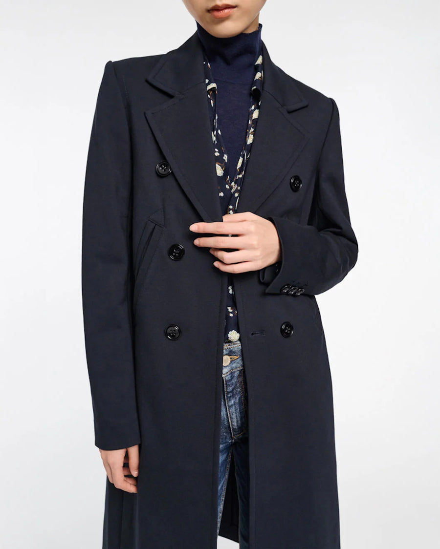 Dorothee Schumacher Emotional Essence Coat I navy on figure front