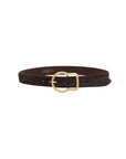 Dorothee Schumacher Suede Softness Belt Brown front isolated