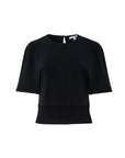 Derek Lam 10 Crosby Marva Short Sleeve Knit Top black