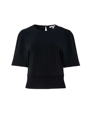 Derek Lam 10 Crosby Marva Short Sleeve Knit Top black