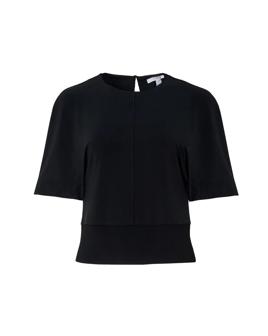 Derek Lam 10 Crosby Marva Short Sleeve Knit Top black