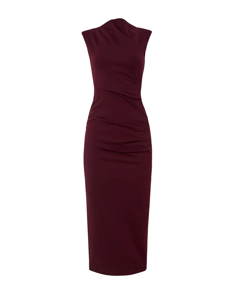 Dorothee Schumacher emotional essence dress dark burgundy