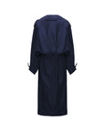 Dorothee Schumacher trench it up III dress blue night back isolated