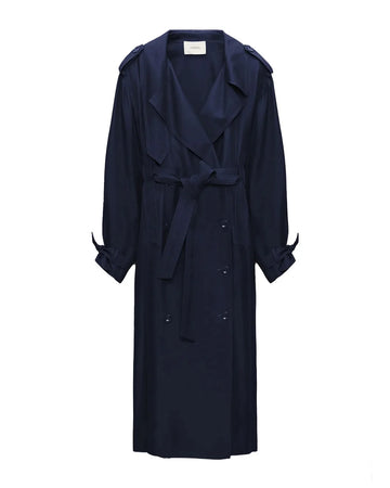 Dorothee Schumacher trench it up III dress blue night front isolated