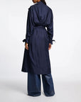 Dorothee Schumacher trench it up III dress blue night on figure back