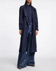 Dorothee Schumacher trench it up III dress blue night on figure front