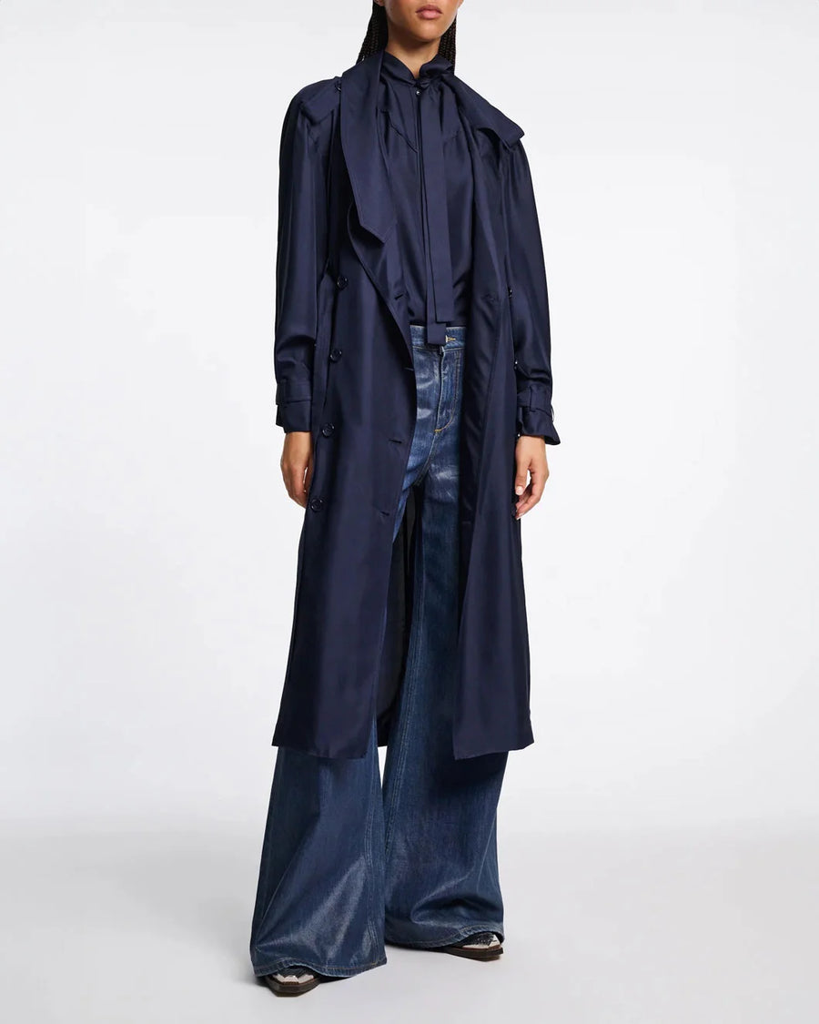 Dorothee Schumacher trench it up III dress blue night on figure front