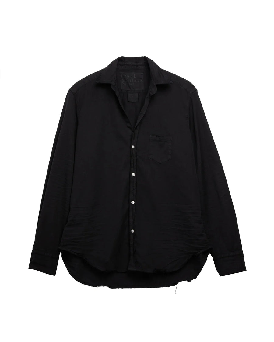 FRANK AND EILEEN Relaxed Button Up Shirt Black isolated