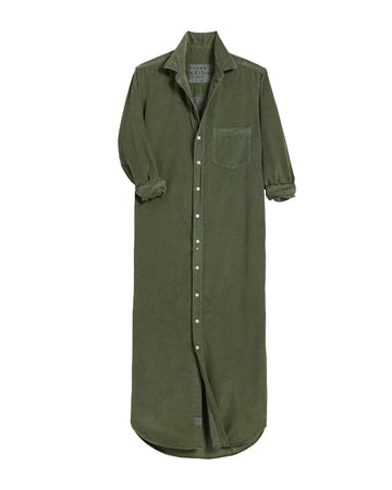 FRANK AND EILEEN Rory Maxi Shirtdress Forest isolated