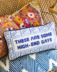 furbish studio High End Gays Needlepoint Pillow