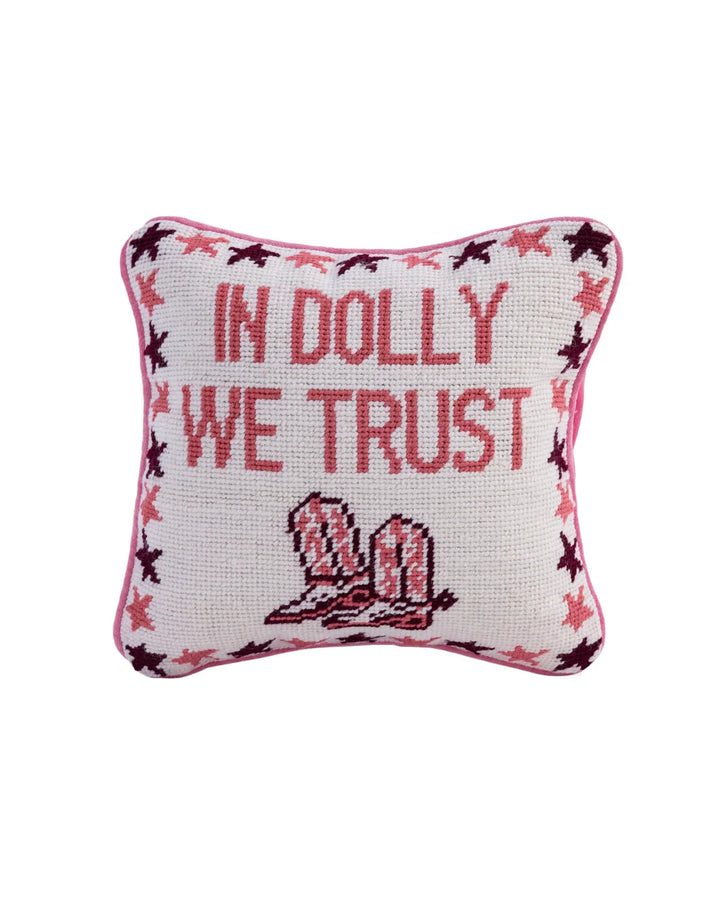 furbish studio Trust Dolly Needlepoint Pillow