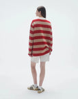 GUEST IN RESIDENCE striped rugby true red dune on figure back