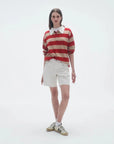 GUEST IN RESIDENCE striped rugby true red dune on figure front