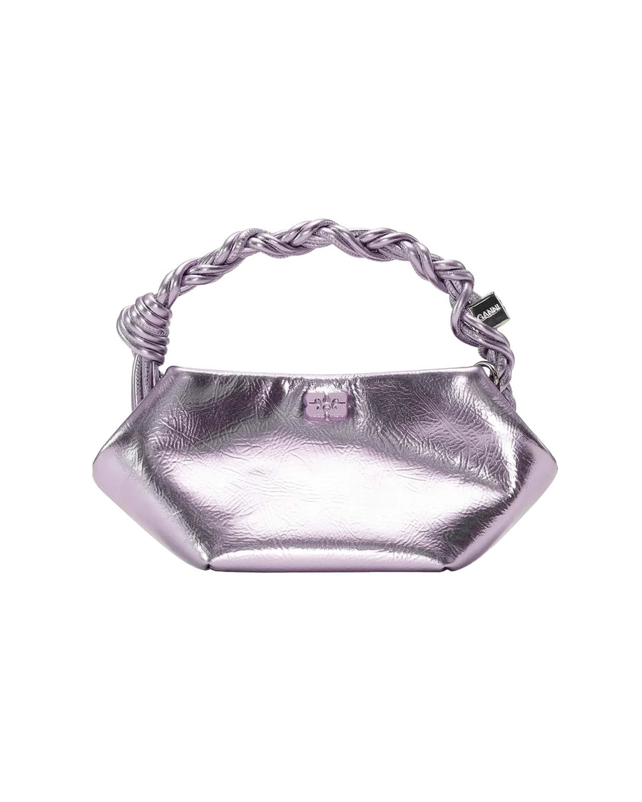 ganni Bou Bag Mini Metallic Pink Lavender