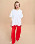 la ligne Richard Oversized Tee white on figure front