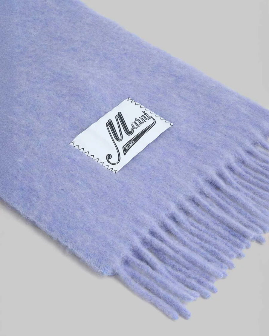 marni Brushed Alpaca Scarf Blue Lilac