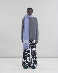 marni Brushed Alpaca Scarf Blue Lilac on figure