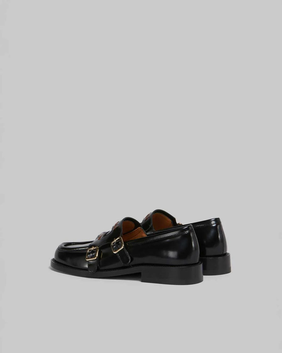 Marni Leather bambi 3.0 loafer black pair back