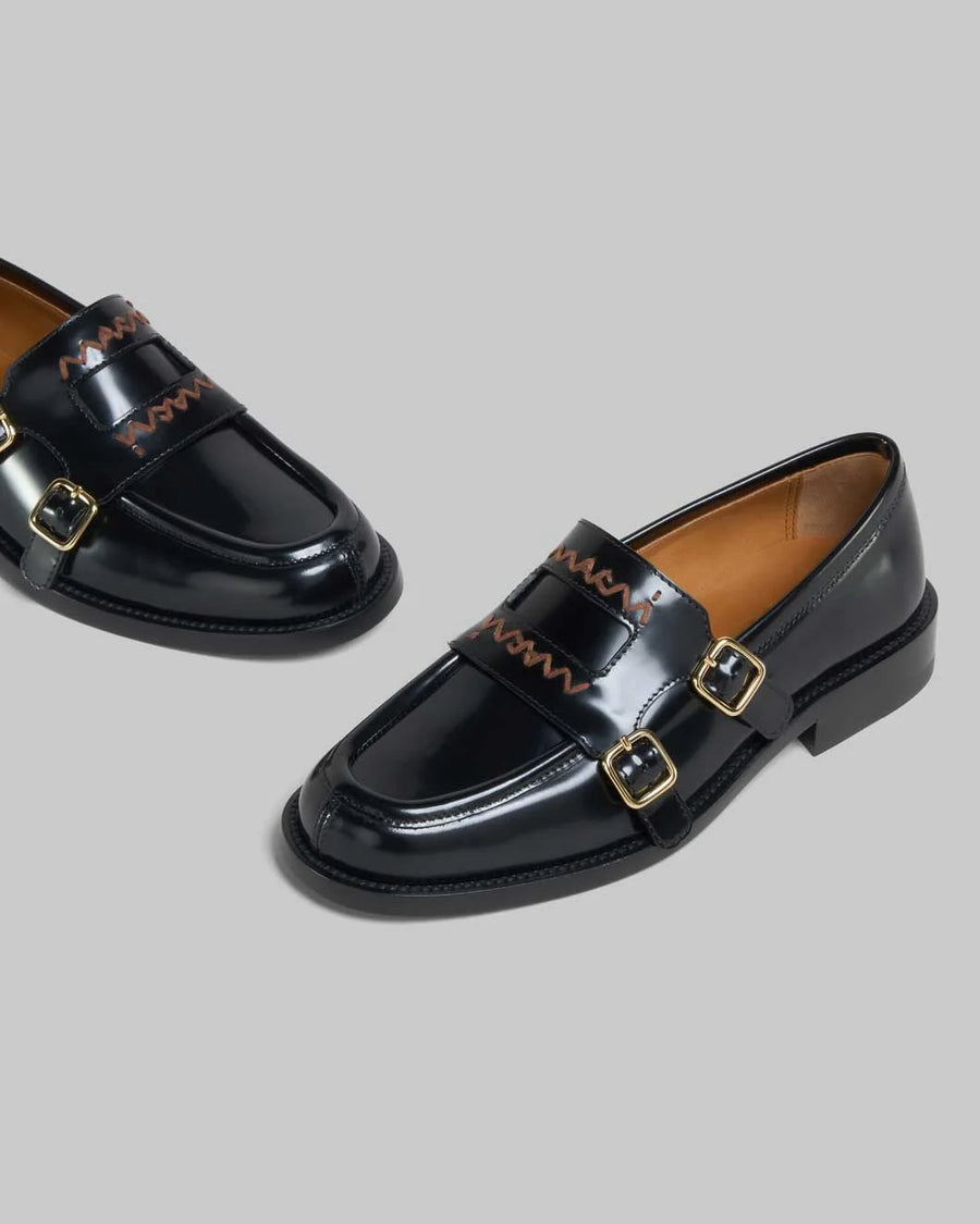 Marni Leather bambi 3.0 loafer black pair