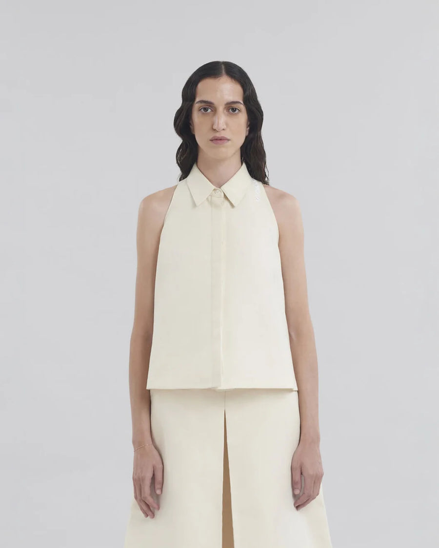 Marni Cotton shirt ivory on figure front