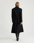 patou oversized belt jacket black on figure back