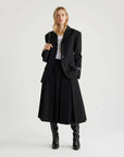 patou oversized belt jacket black on figure front