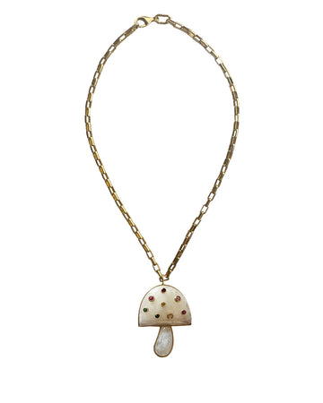 Pam Eisner Moonstone Multigem Mushroom Necklace